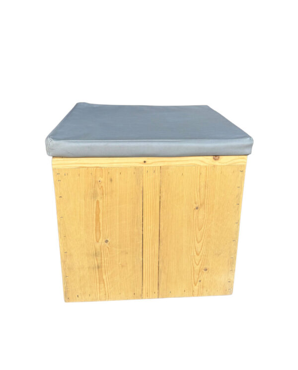 Pouf Bois Recyclé Gris